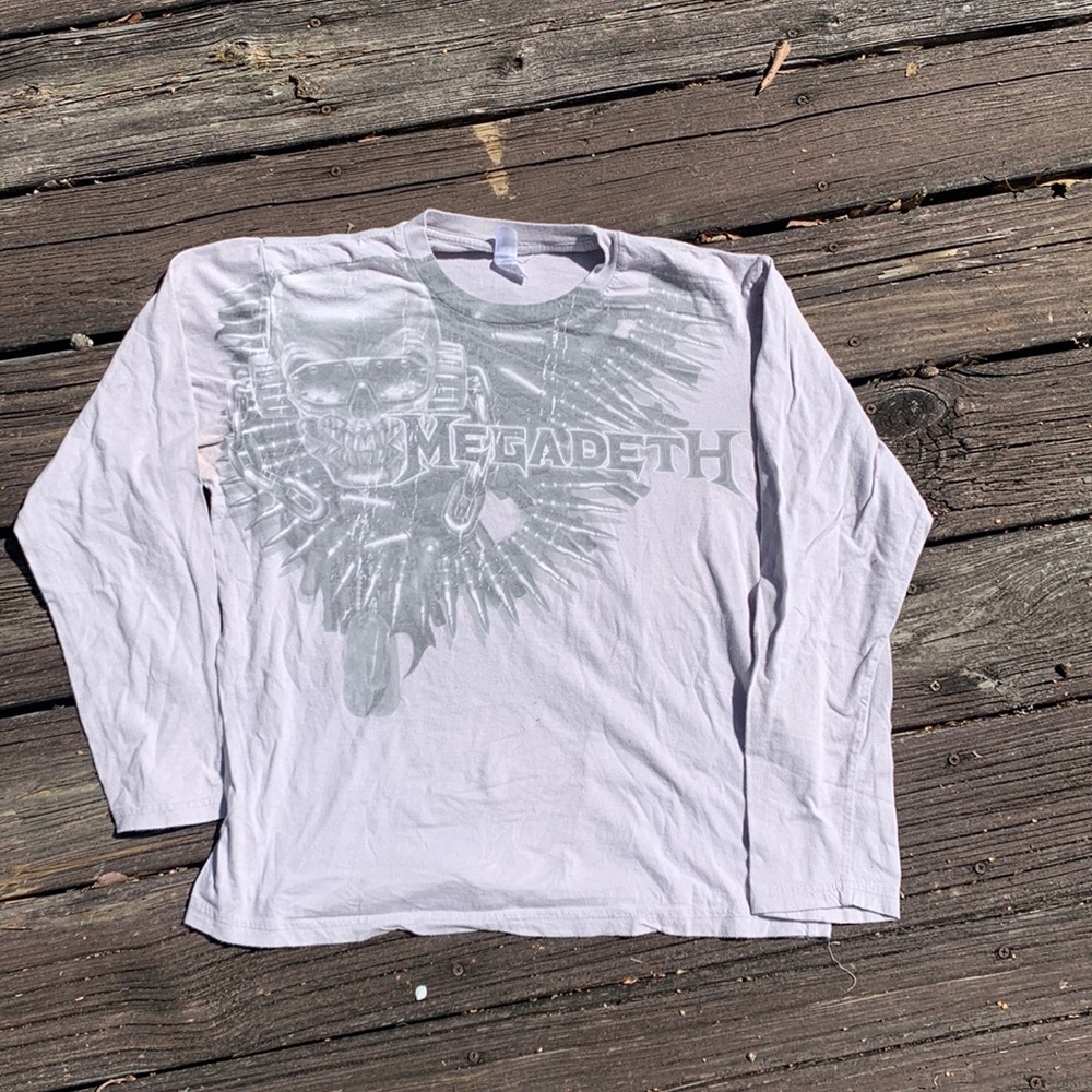 Grey, long sleeve Megadeth T-shirt